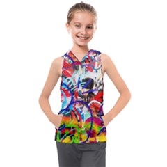 Crazy Grafitti Kids  Sleeveless Hoodie