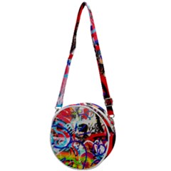 Crazy Grafitti Crossbody Circle Bag