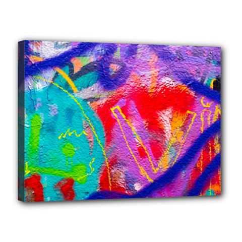 Crazy Graffiti Canvas 16  X 12  (stretched) by essentialimage