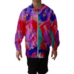 Crazy Graffiti Kids  Hooded Windbreaker by essentialimage