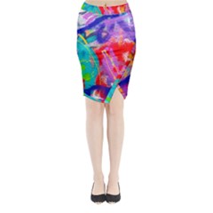 Crazy Graffiti Midi Wrap Pencil Skirt by essentialimage