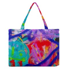 Crazy Graffiti Zipper Medium Tote Bag by essentialimage