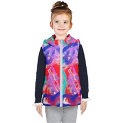 Crazy Graffiti Kids  Hooded Puffer Vest by essentialimage