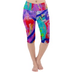 Crazy Graffiti Lightweight Velour Cropped Yoga Leggings by essentialimage