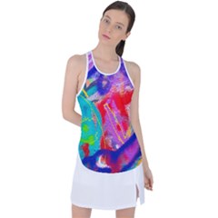 Crazy Graffiti Racer Back Mesh Tank Top