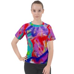 Crazy Graffiti Women s Sport Raglan Tee