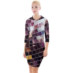 Disco Ball Quarter Sleeve Hood Bodycon Dress by essentialimage