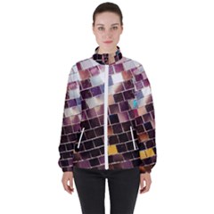 Disco Ball Women s High Neck Windbreaker by essentialimage