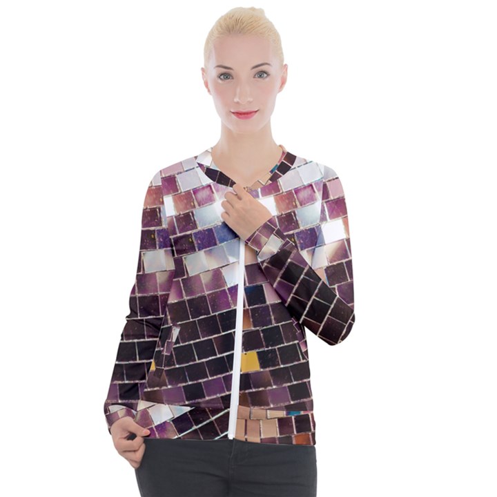 Disco Ball Casual Zip Up Jacket