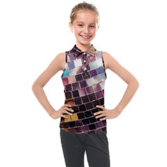 Disco Ball Kids  Sleeveless Polo Tee