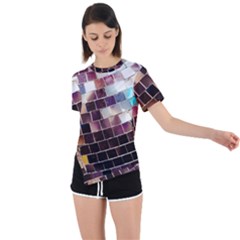 Disco Ball Asymmetrical Short Sleeve Sports Tee by essentialimage