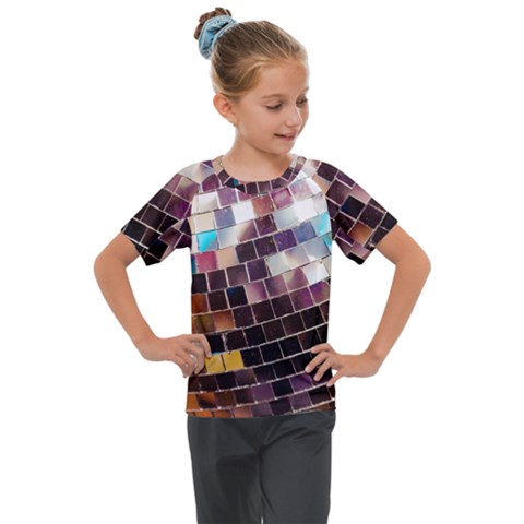 Disco Ball Kids  Mesh Piece Tee by essentialimage