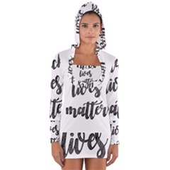 Black Lives Matter Long Sleeve Hooded T-shirt by Valentinaart