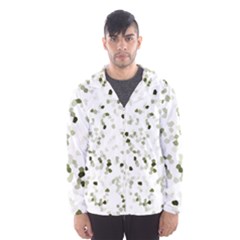 Square Motif Abstract Geometric Pattern Men s Hooded Windbreaker