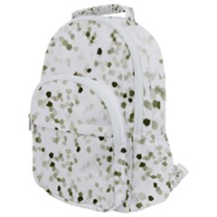 Square Motif Abstract Geometric Pattern Rounded Multi Pocket Backpack