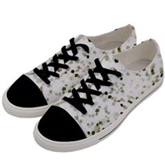 Square Motif Abstract Geometric Pattern Men s Low Top Canvas Sneakers