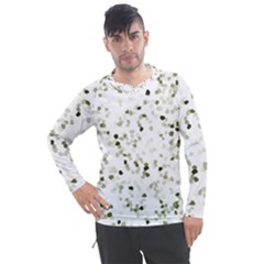 Square Motif Abstract Geometric Pattern Men s Pique Long Sleeve Tee