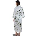 Square Motif Abstract Geometric Pattern Maxi Satin Kimono View2