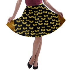 Free Peace Frangipani In Plumeria Freedom A-line Skater Skirt by pepitasart