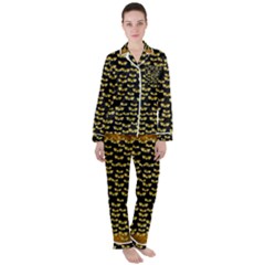 Free Peace Frangipani In Plumeria Freedom Satin Long Sleeve Pyjamas Set by pepitasart