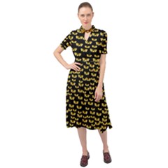 Free Peace Frangipani In Plumeria Freedom Keyhole Neckline Chiffon Dress by pepitasart