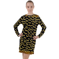 Free Peace Frangipani In Plumeria Freedom Long Sleeve Hoodie Dress by pepitasart