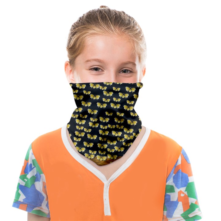 Free Peace Frangipani In Plumeria Freedom Face Covering Bandana (Kids)