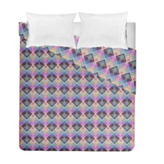 Pink And Blue Duvet Cover Double Side (full/ Double Size) by Sparkle