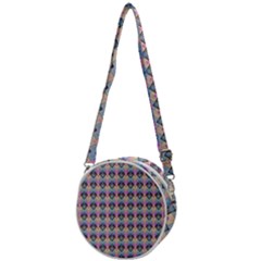 Pink And Blue Crossbody Circle Bag