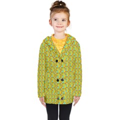 Lemon And Yellow Kids  Double Breasted Button Coat by Sparkle