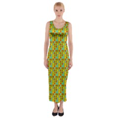 Lemon And Yellow Fitted Maxi Dress by Sparkle