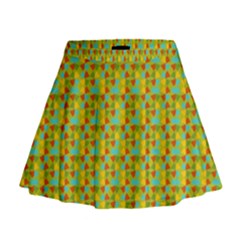 Lemon And Yellow Mini Flare Skirt by Sparkle