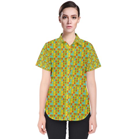 Lemon And Yellow Women s Short Sleeve Shirt by Sparkle