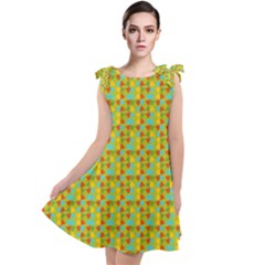 Lemon And Yellow Tie Up Tunic Dress by Sparkle