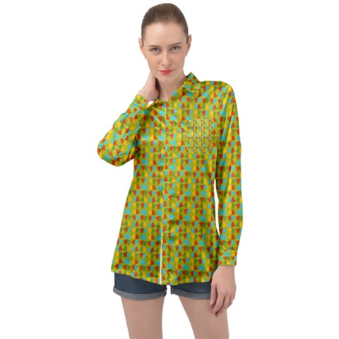 Lemon And Yellow Long Sleeve Satin Shirt by Sparkle