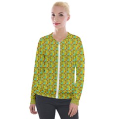 Lemon And Yellow Velour Zip Up Jacket by Sparkle