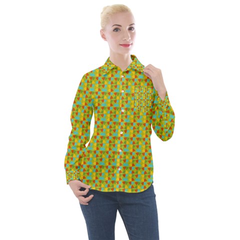 Lemon And Yellow Women s Long Sleeve Pocket Shirt by Sparkle