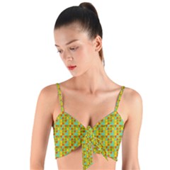 Lemon And Yellow Woven Tie Front Bralet by Sparkle