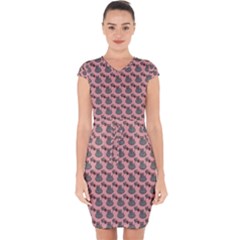 Cats Capsleeve Drawstring Dress  by Sparkle