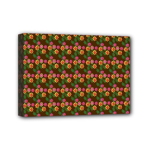 Floral Mini Canvas 7  X 5  (stretched) by Sparkle