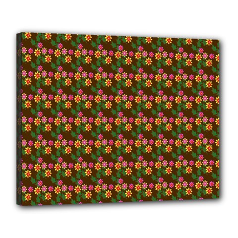 Floral Canvas 20  X 16  (stretched) by Sparkle