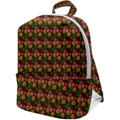 Floral Zip Up Backpack