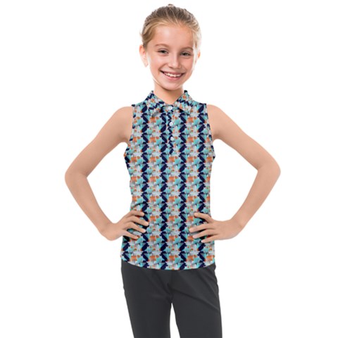 Geometry Colors Kids  Sleeveless Polo Tee by Sparkle