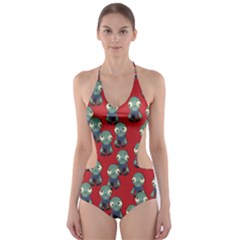 Zombie Virus Cut-out One Piece Swimsuit by helendesigns