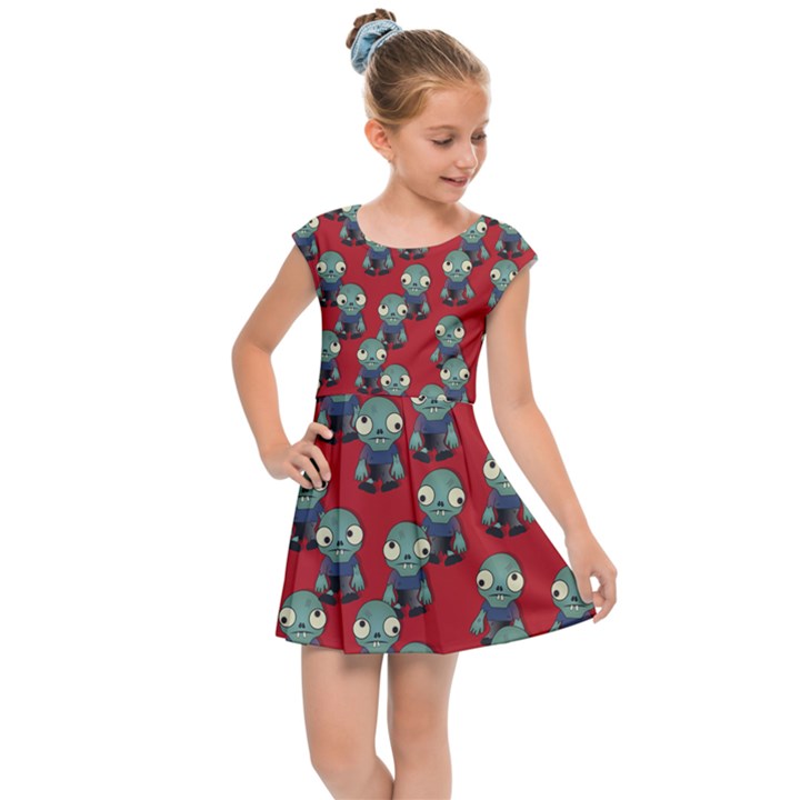 Zombie Virus Kids  Cap Sleeve Dress