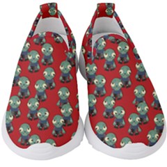 Zombie Virus Kids  Slip On Sneakers by helendesigns