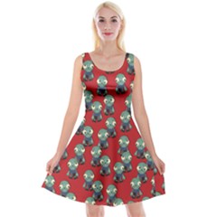 Zombie Virus Reversible Velvet Sleeveless Dress