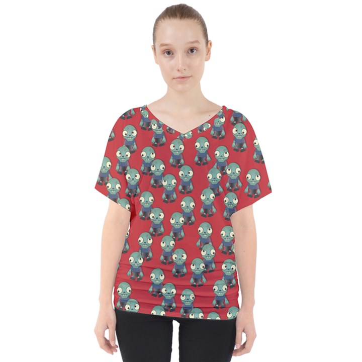 Zombie Virus V-Neck Dolman Drape Top