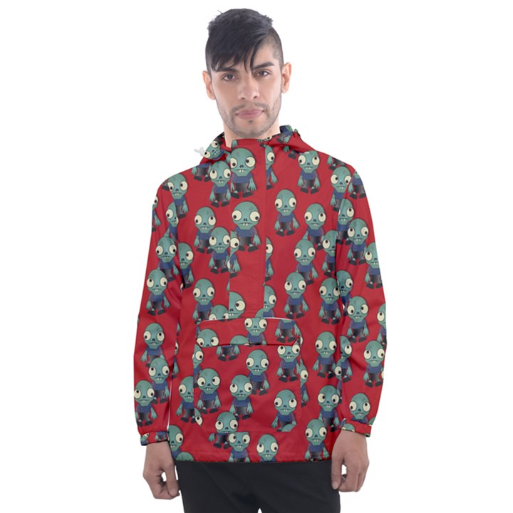 Zombie Virus Men s Front Pocket Pullover Windbreaker