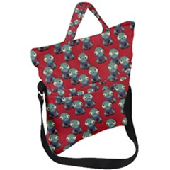 Zombie Virus Fold Over Handle Tote Bag by helendesigns